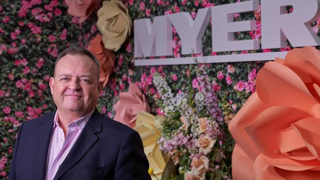 Myer CEO John King is trying to improve the retailer’s fortunes as the Myer board faces a new boardroom push from major shareholder Solomon Lew who has been stalking the company for five years. Picture: Stefan Postles