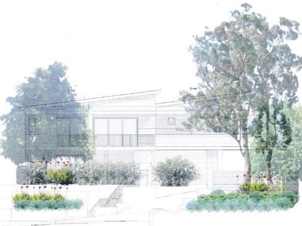 Image of the site and proposed landscaping.