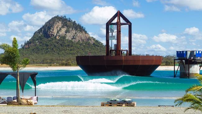 Man made waves at the Surf Lakes camp near Yeppoon, in central Queensland. IMAGE: News Regional Media