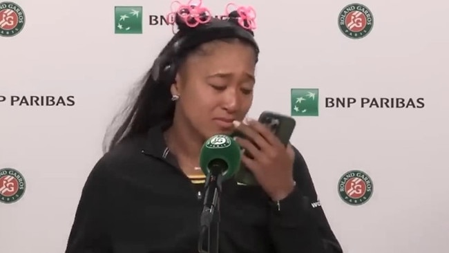 Naomi Osaka couldn't hold it in. Photo: X