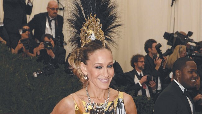  Sarah Jessica Parker attends the Costume Institute Benefit at The Metropolitan Museum of Art, celebrating the opening of Punk: Chaos to Couture. AFP PHOTO / TIMOTHY A. CLARY 