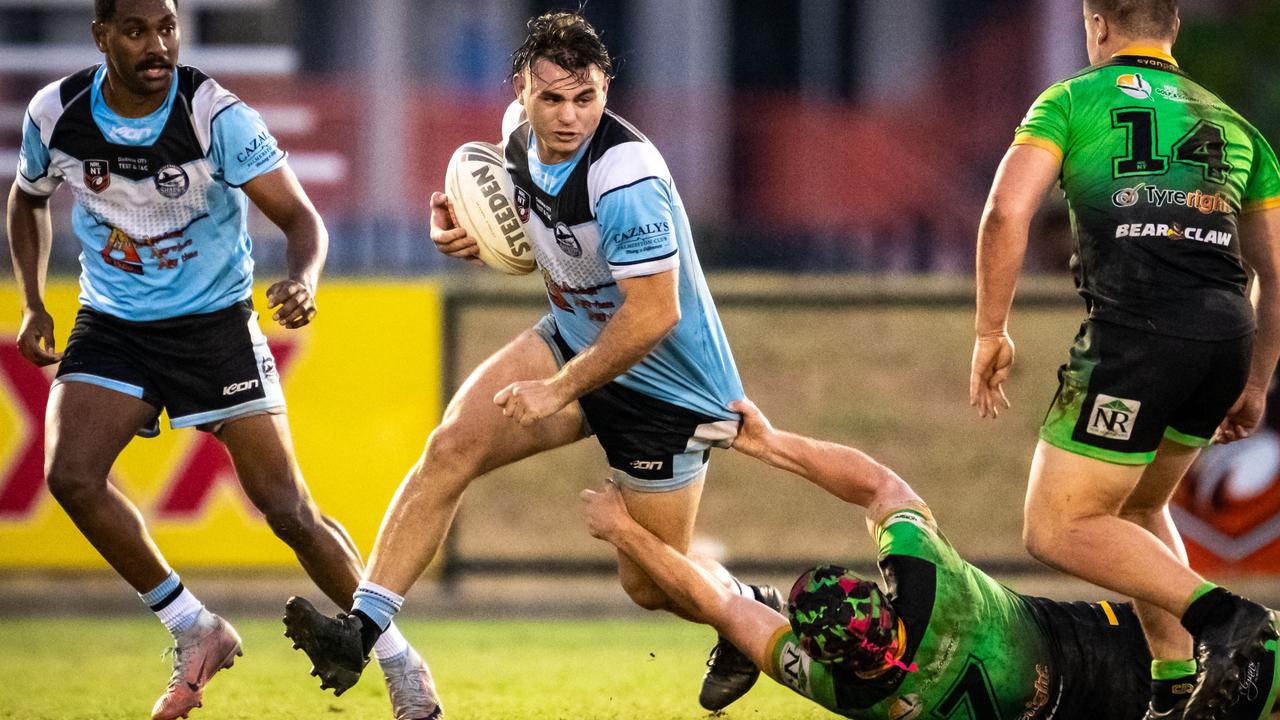 Sharks' Kieren Danovaro had a big game against the Litchfield Bears in the 2023 NRL NT major semi final. Picture: NRL NT