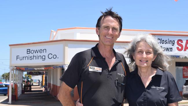 Bowen Furnishing Co owners David and Bronwyn Rynn have thanked their loyal customers. Photo: Elyse Wurm