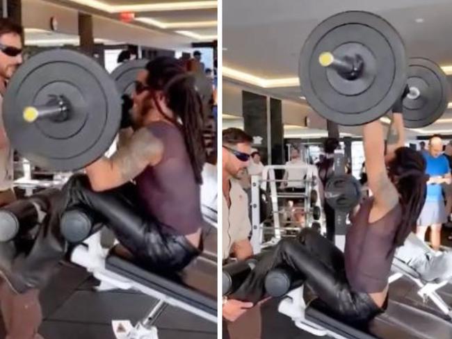 Lenny Kravitz stunned fans after posting this video of him working out. Picture: Instagram