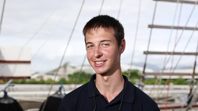 Charters Towers teenager Lincoln Gough sailed on the STS Endeavour from Gladstone to Cairns. Picture: Brendan Radke