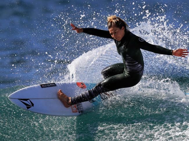 Coco Ho denied Tyler Wright. Picture: Aaron Francis/The Australian