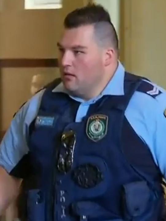 Constable Ben Vizzone was sacked. Picture: Nine News