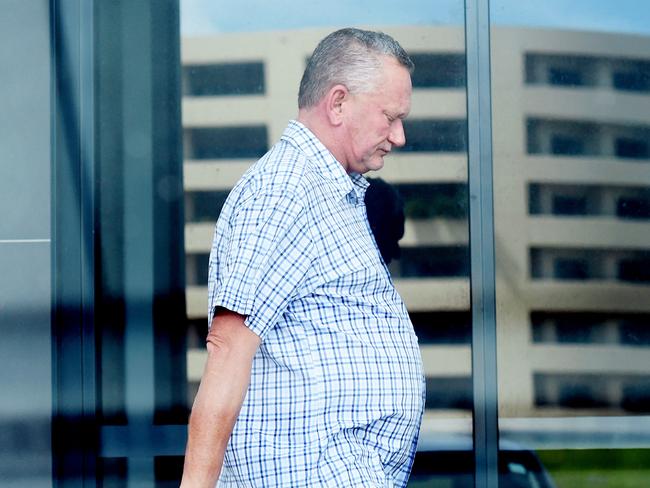 Sports scientist Stephen Dank leaves a health clinic in Darwin, Nothern Territory.