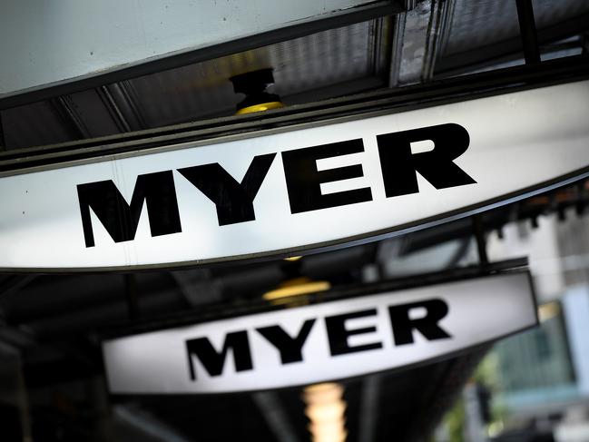 Myer is among a number of stores which have shuttered during the coronavirus pandemic. Picture: AAP