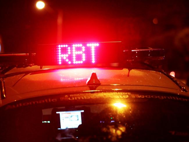 RBT Roadside Breath Test . Overnight ride along with the Townsville Police. Picture: Alix Sweeney