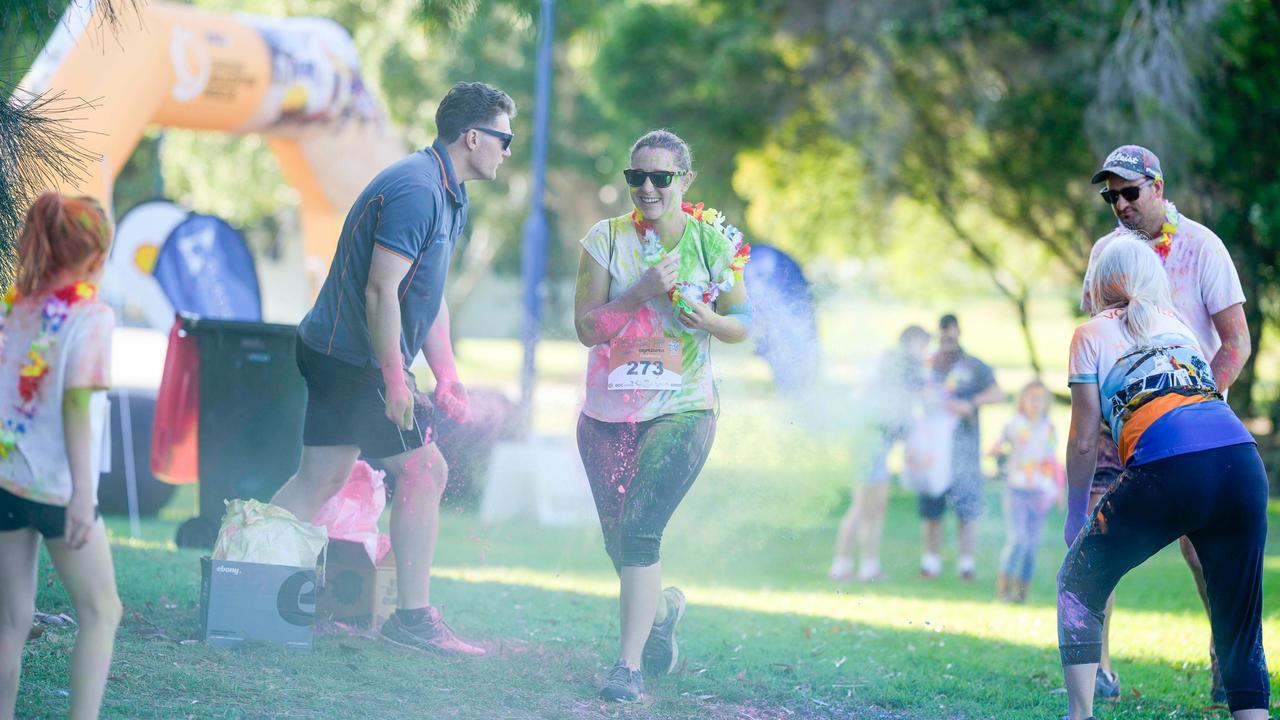 Photos from Cherryandjun Photography of the 2023 Gladstone Colour Me Capricorn fun run for the RACQ CapRescue.