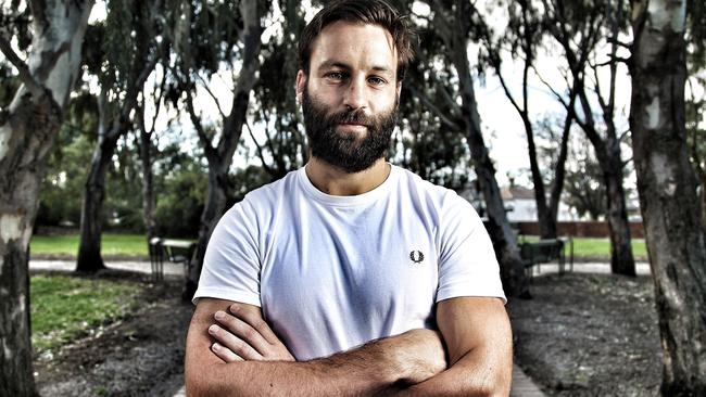 Jimmy Bartel spoke out earlier this year about his personal experience with domestic violence. Picture: Hamish Blair