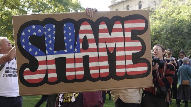 Attendees described Trump as a ‘billionaire nepo-baby’. Picture: Valeriu Campan