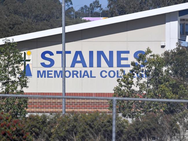 A number of Staines Memorial College students and close contacts have tested positive to COVID-19. Picture: NewsWire / John Gass