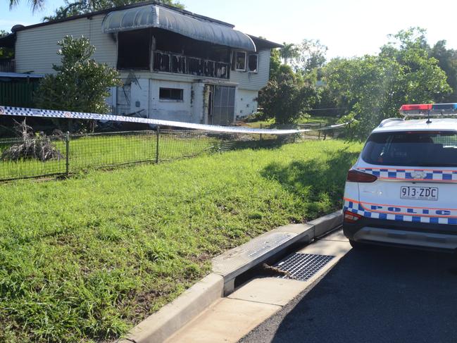 The house gutted by fire at the corner of Granville St and Cavendish St, Pimlico. Photo: Keagan Elder