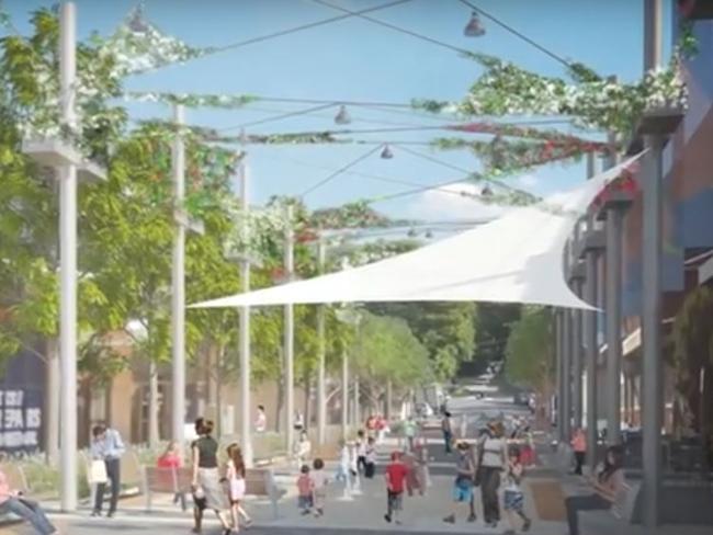 Artists impressions of the Dee Why town centre works, which have been rolled into next year.