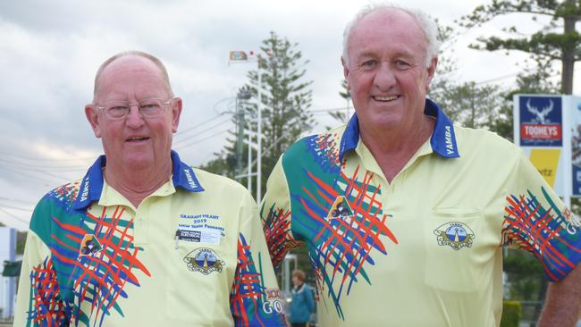 2020 CRDBA Senior Pairs champions Graham Meany and Col Lindsay