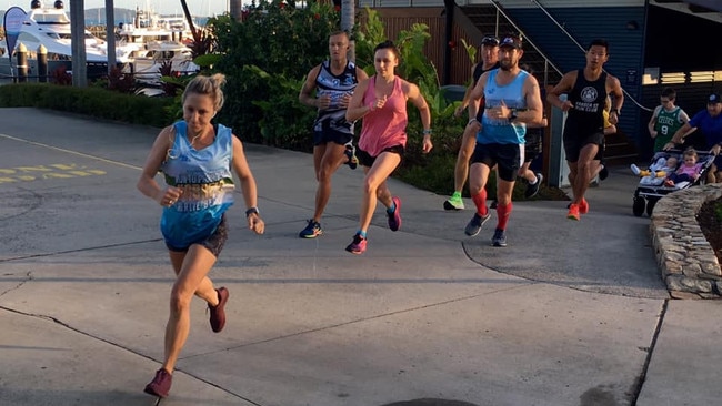 The field powers away from the start line at Airlie Beach parkrun. The team would like to get junior parkrun up and running again. Photo: File