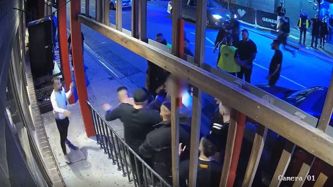 CCTV footage of the brawl outside the Love Machine nightclub. Picture: Victoria Police