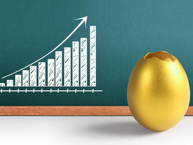 golden easter egg isolated; nest egg superannuation investment growth generic