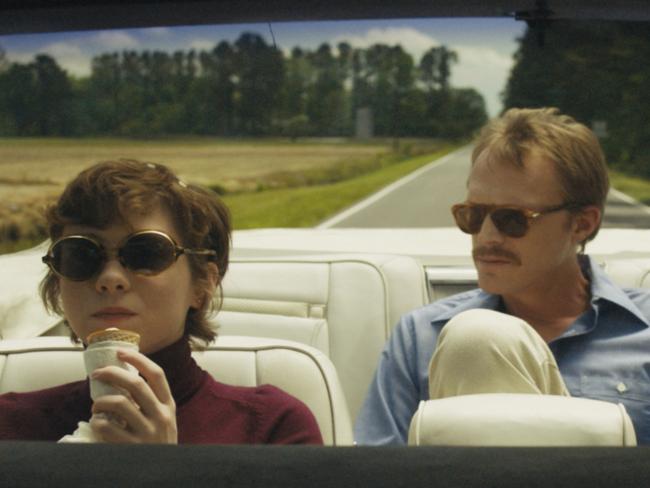 Sophia Lillis and Paul Bettany in Uncle Frank.