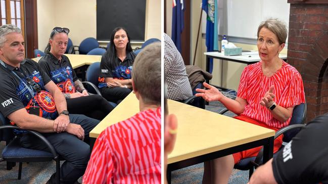 Youth Justice Minister Di Farmer spoke with Toowoomba's youth crime co-responder team in January 2024. Picture: Social Media