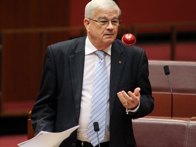 Brian Burston in the Senate chamber in Parliament House in Canberra. Picture Gary Ramage