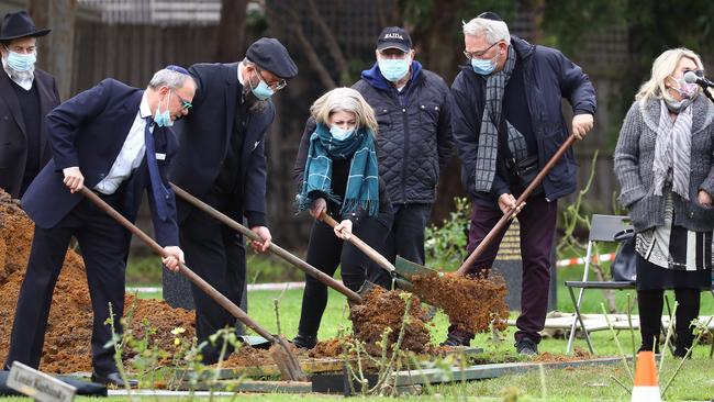 Guests attend Edelsten's funeral. Picture: Matrix