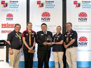 Mitchell Harvey won the Scouts NSW/ACT Youth Development Award at the 2019 Seven News Young Achiever Awards. Picture: Emil Alejo