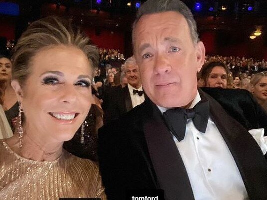 Rita Wilson and Tom Hanks at the Oscars on February 9. Picture: Rita Wilson/Instagram