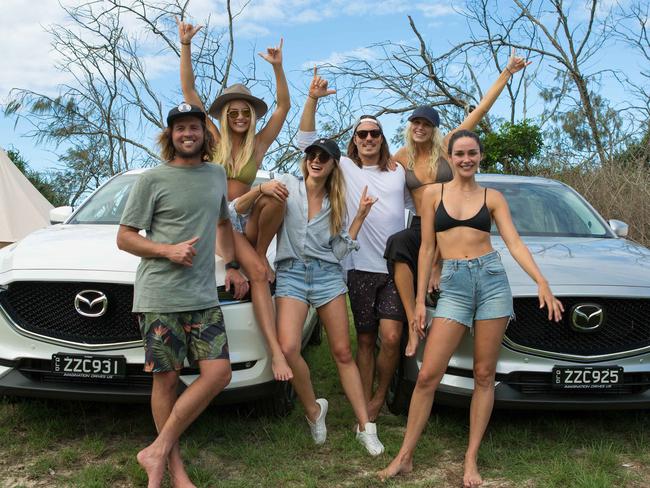 Elyse (second from left) and Chumpy (third from right) with their mates.