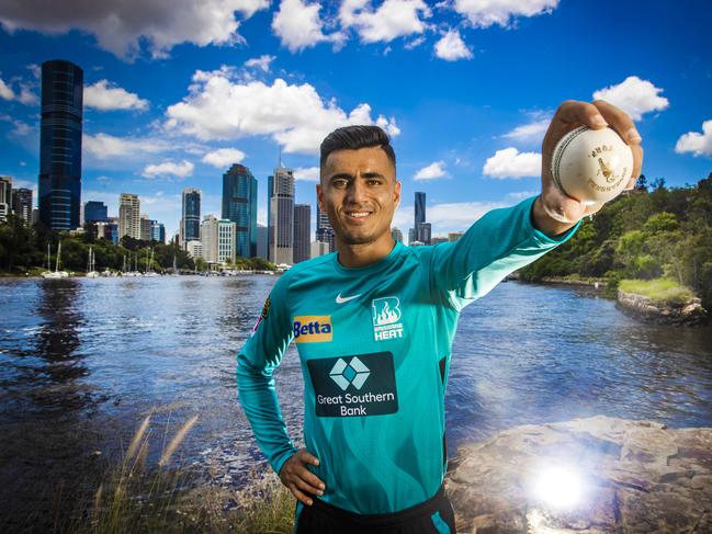 Brisbane Heat's Mujeeb Ur Rahman can’t wait to bowl again at the Gabba. Picture: NIGEL HALLETT