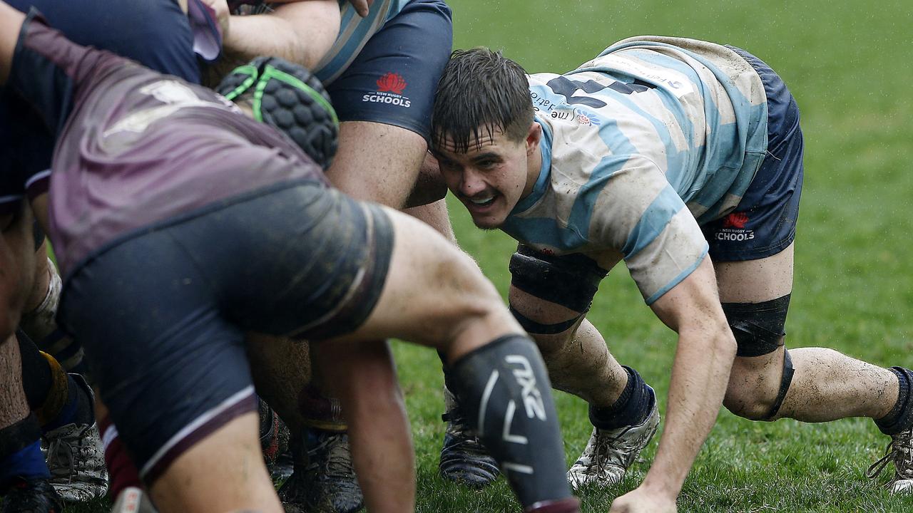 NSW's Keenan Ewings packs down against Queensland last year. Picture: John Appleyard
