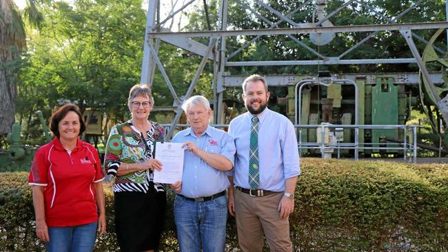 Meryl Eddie, Cr Puddy Chandler, Ray Howson and Cr Cameron O'Neil at the Big Rig. Picture: Contributed