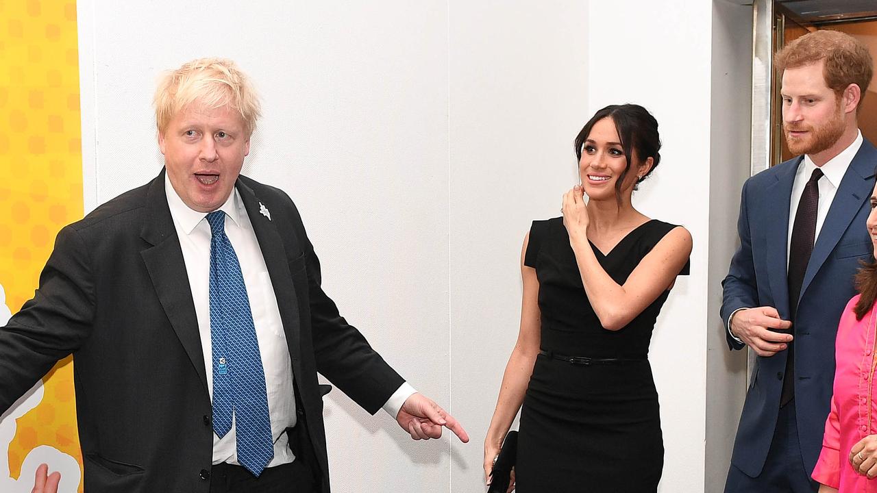 Harry and Meghan might have to hastily arrange a meeting with “Bojo” when they return. Picture: Andrew Parsons / i-Images