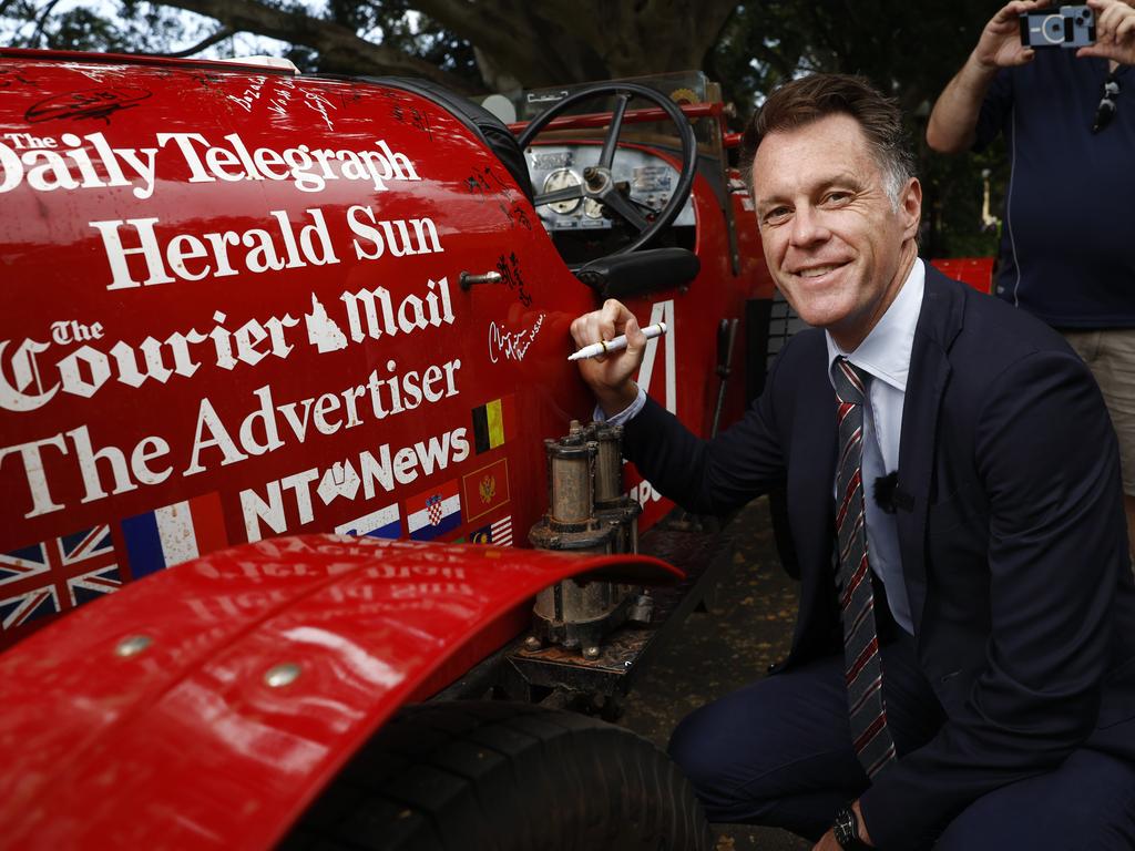 NSW Premier Chris Minns signed the 1924 Bean. Picture: Richard Dobson