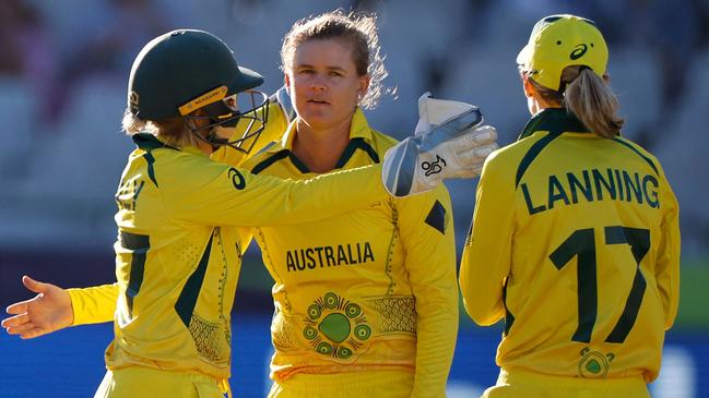 Left-arm spinner Jess Jonassen has fallen to the back of the pecking order but could still play an important role at the World Cup in Bangladesh this September according to Australia’s chief selector. Picture: Marco Longari / AFP