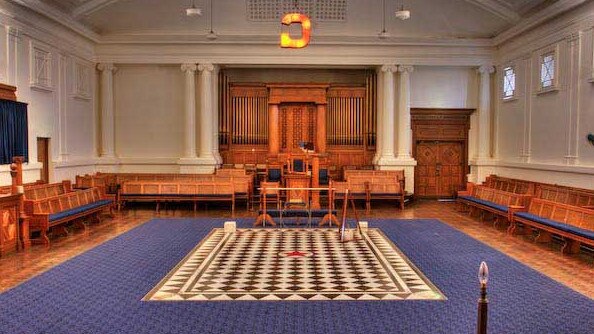 The Way Room in the Freemasons Hall, named for first Grand Master Sir Samuel Way. Picture: santfreemasons.org.au