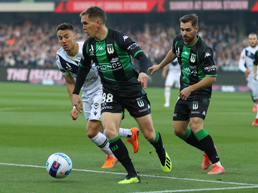 Neil Kilkenny was among Western United’s better performers in a 1-0 loss to Melbourne Victory. Picture: Robert Cianflone / Getty Images