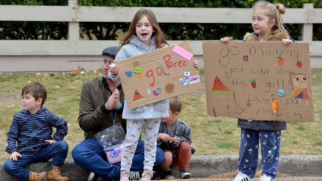 Supporters cheer on runners in 2018. Picture: Troy Snook