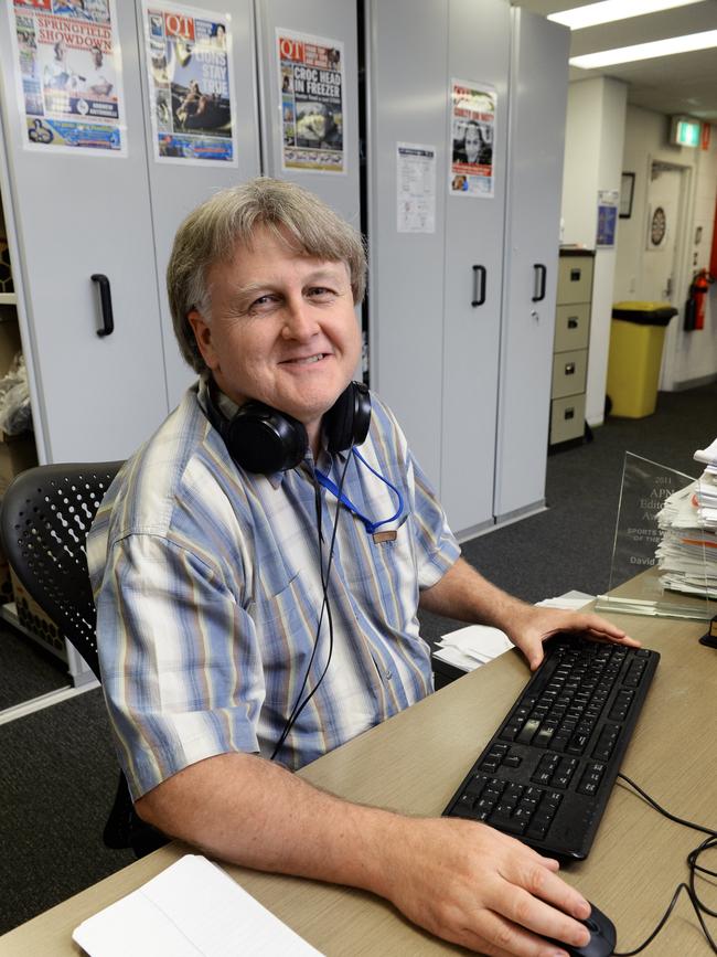 The Queensland Times sports editor David Lems when he celebrated 30 years with the company in 2014. Photo: Rob Williams / The Queensland Times