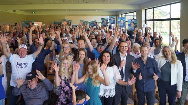 Liberal MP for Mackellar, Jason Falinski held his official federal election campaign launch at Cromer Golf Club on May 1, 2022. The campaign was officially kicked off in front of about 300 supporters by Federal Superannuation and Financial Services Minister Jane Hume. Picture: Supplied