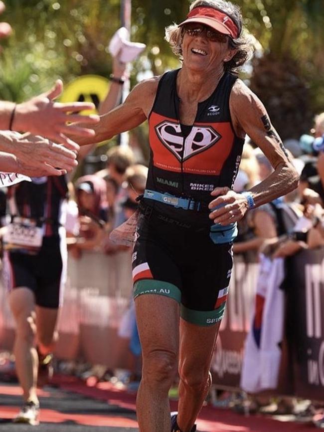 Jenny Alcorn is a former World Kona Ironman champion, SPTC coach and triatholon athlete. She has recently been diagnosed with an aggressive form of brain cancer. Picture: Supplied