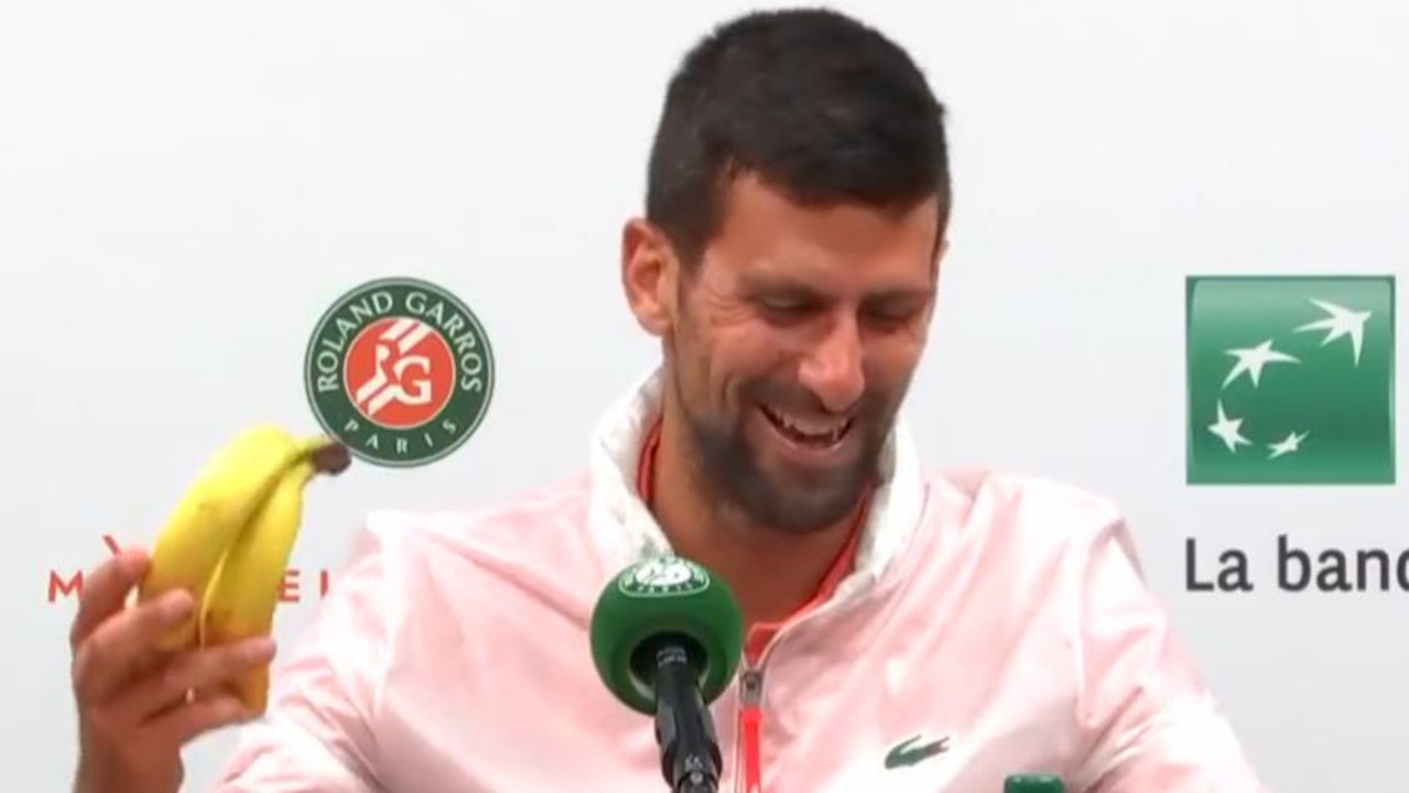 Novak Djokovic handed bizarre banana gift after French Open rant