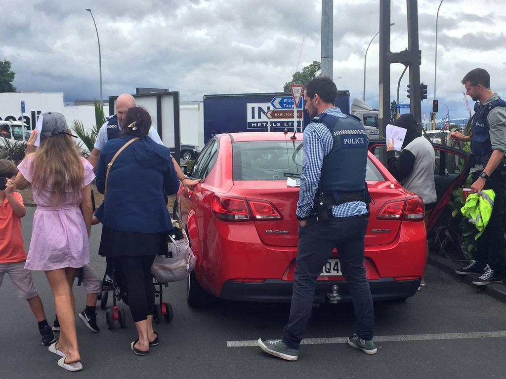 Police slapped the unruly tourists with a deportation notice. Picture: Belinda Feek.