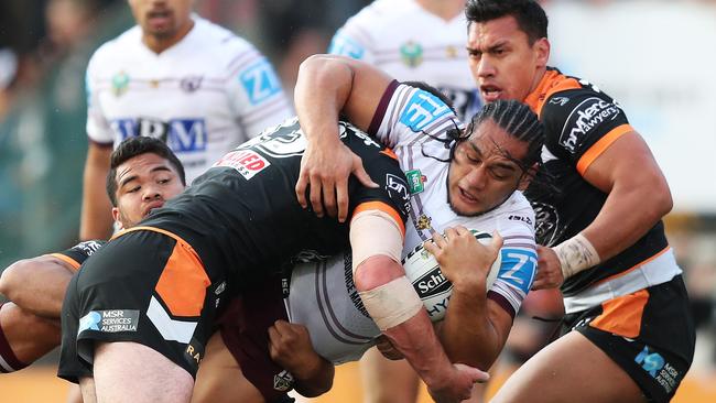 Manly's Martin Taupau has avoided a suspension. Picture: Brett Costello