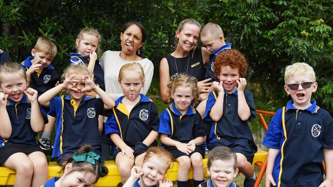 MY FIRST YEAR: Funny faces. Gympie South State School Preps. Picture: Patrick Woods.