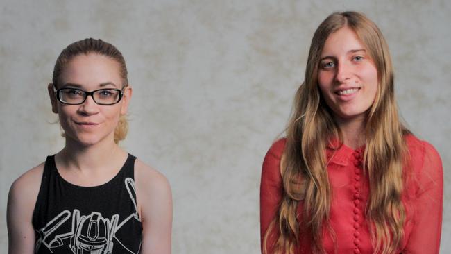 Lucie Bee and Tilly Lawless (right) featured on ABC TV show You Can't Ask That.