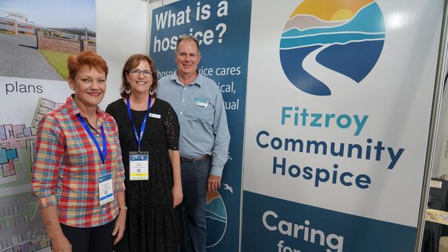 Senator Pauline Hanson met Debra and Steve Richards from the Fitzroy Community Hospice at Beef 2021 in May.