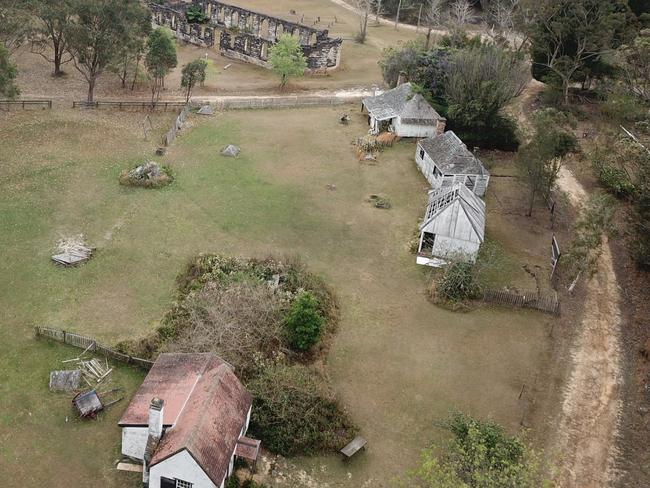 Old Sydney Town, drone view of the park. Picture: @switchy3 / Mitchell Hubbard. 